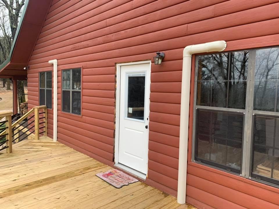 Rural Arkansas cabin exterior